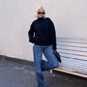 High Neck Wool Knitwear