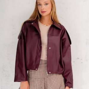 Claret Red Leather Jacket