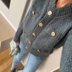 Petrol Cardigan with Buttons