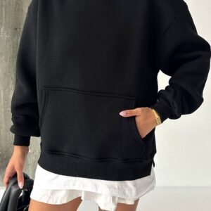 Black Hooded Sweater
