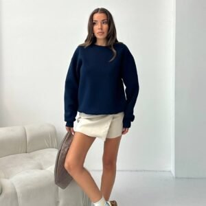 Navy Blue Fleece Sweater