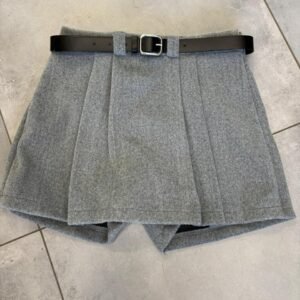 Light Grey Suede Short