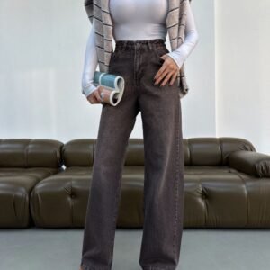 Dark Brown Denim Pants