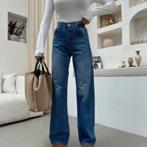 Straight Cut Light Blue Pants